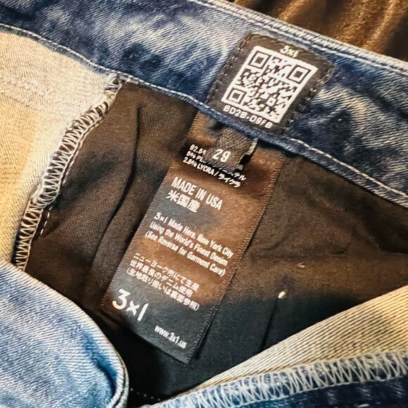 NEW! 3x1 Jeans W2 5 Pocket Midrise Skinny Blue Casual Denim - 29 - Picture 6 of 6